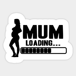 Cute Mom To Be Loading New Mother Newborn Baby Pregnancy Pregnant Sticker